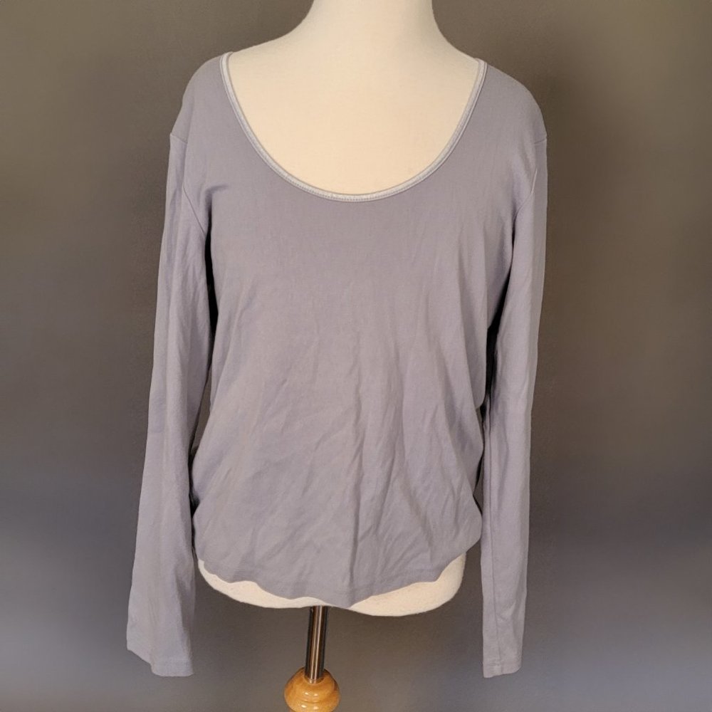 J Jill Grey Long Sleeve Top - Size S